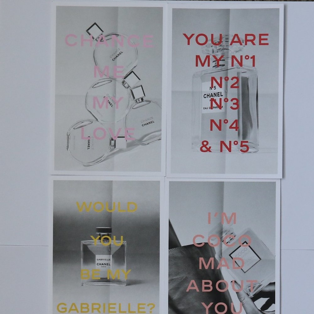 Chanel Set Promo Card Advertisement Cards Lot